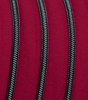 Endlosreißverschluss metallisiert schmal fuchsia/titan (1m)